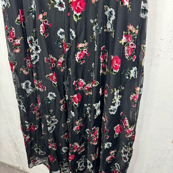 Mod Cloth Anna Sui Chic Ruffle Sleeve Floral Maxi Dress Size 24 - Picture 9 of 13